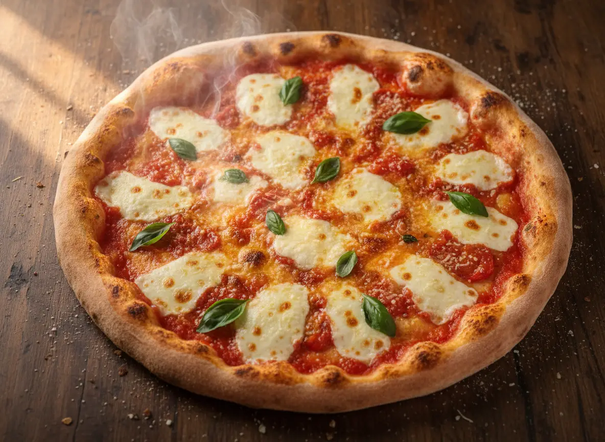 Ofenfrische Pizza